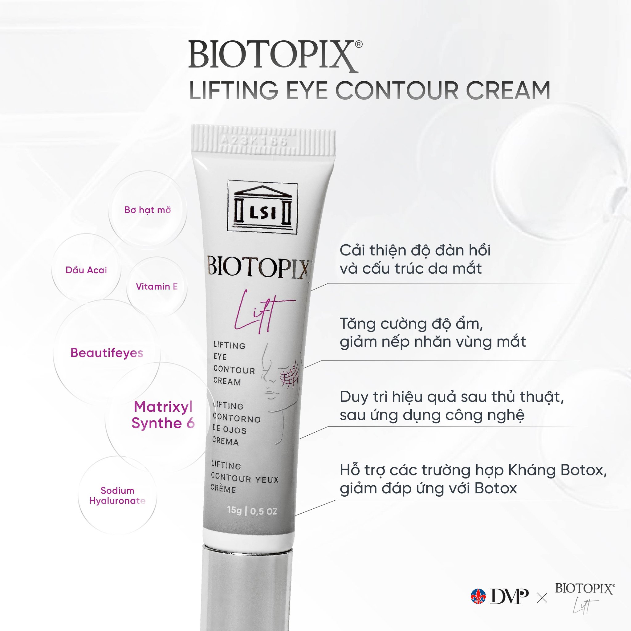 BIOTOPIX® Lift Eye Contour Cream – Kem Nâng Cơ, Trẻ Hóa & Chống Sụp Mí Mắt Chuyên Sâu