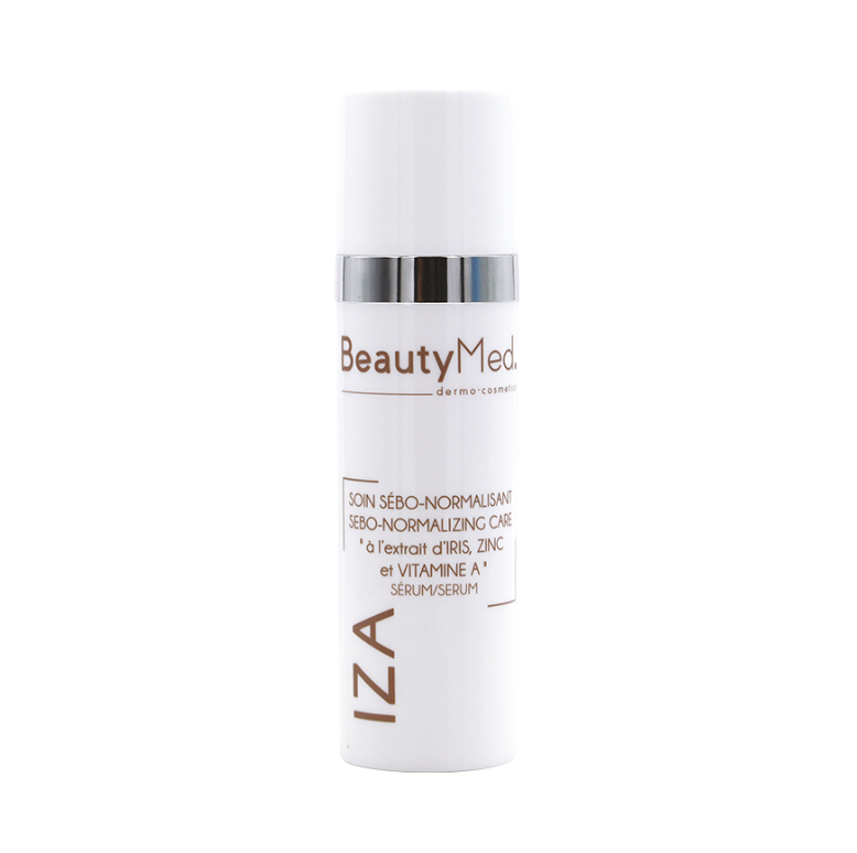 BEAUTYMED IZA SOIN SEBO - NORMALIZING CARE RIS ZINC VITA A SERUM: Giải Pháp Kiềm Dầu, Giảm Mụn Tối Ưu với Phức Hợp Iris, Zinc & Vitamin A