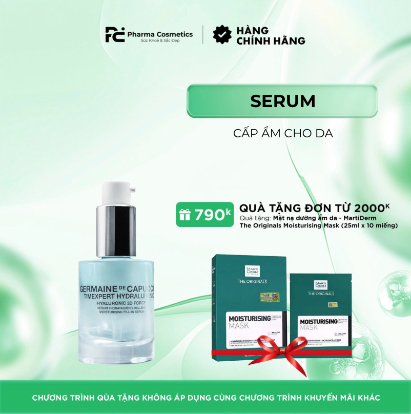 GERMAINE DE CAPUCCINI TIMEEXPERT HYALURONIC 3D FORCE / SERUM CẤP ẨM CHO DA