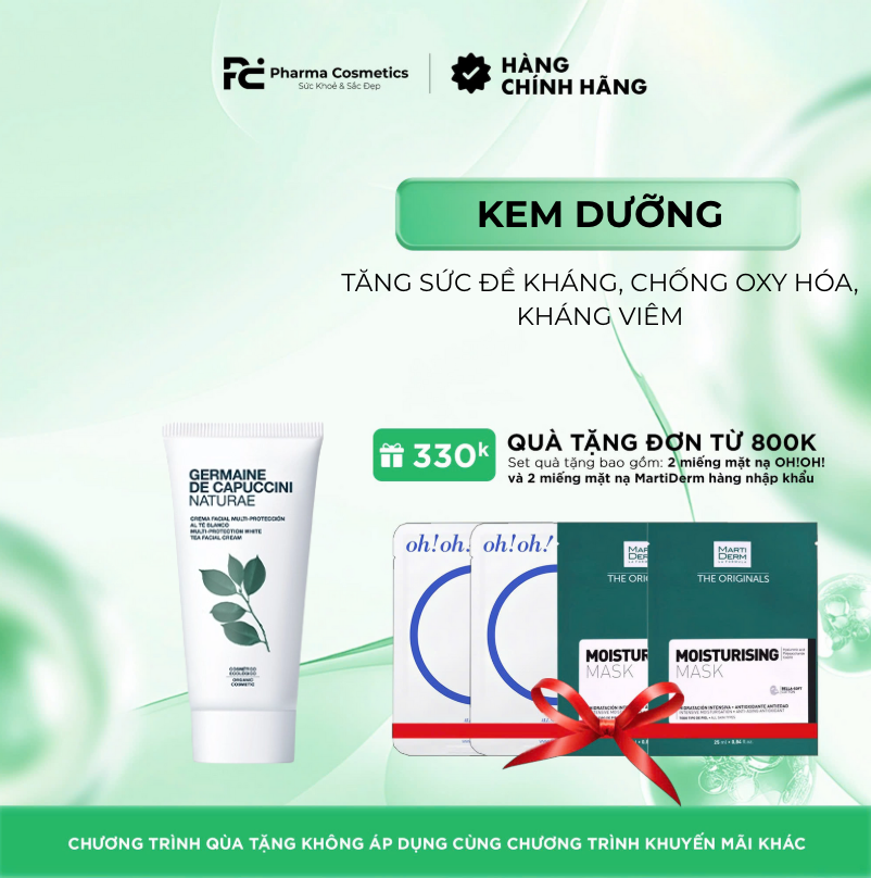 NATURAE WHITE TEA FACIAL CREAM/ KEM TĂNG CƯỜNG SỨC ĐỀ KHÁNG, CHỐNG OXY HÓA, KHÁNG VIÊM NATURAE WHITE TEA FACIAL CREAM