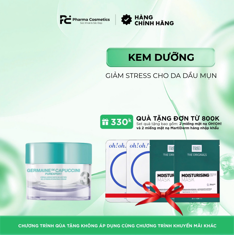 GERMAINE PUREXPERT – NO STRESS HYDRATING CREAM/ KEM CẤP NƯỚC GIẢM STRESS CHO DA DẦU MỤN GERMAINE PUREXPERT – NO STRESS HYDRATING CREAM