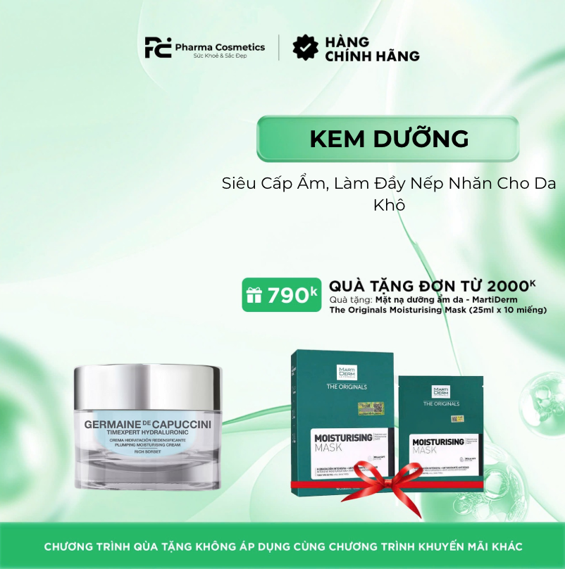 T HYDRALURONIC MOISTUR. CR. RICH: Kem Dưỡng Siêu Cấp Ẩm, Làm Đầy Nếp Nhăn Cho Da Khô