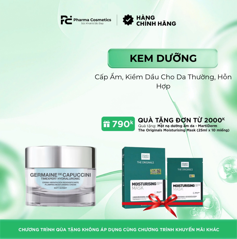 T HYDRALURONIC MOISTUR. CR. SOFT: Kem Dưỡng Cấp Ẩm "Filler", Kiềm Dầu Cho Da Thường, Hỗn Hợp