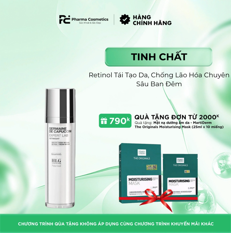 GERMAINE DE CAPUCCINI EXPERT LAB RETINIGHT 50ML: Tinh Chất Retinol Tái Tạo Da, Chống Lão Hóa Chuyên Sâu Ban Đêm