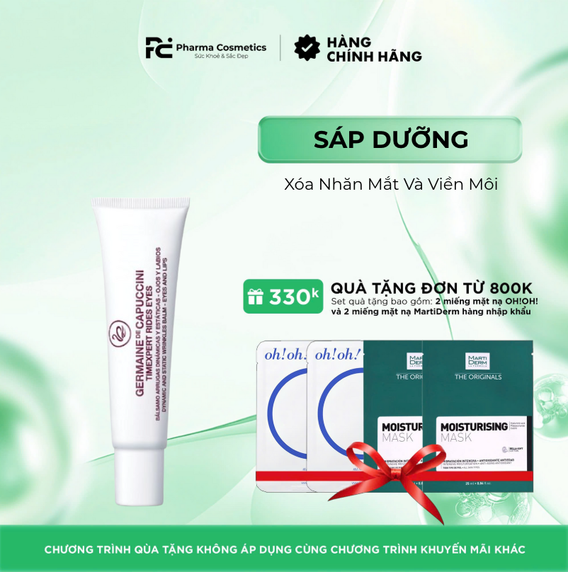 GERMAINE DE CAPUCCINI TIMEXPERT RIDES EYE BALM EYE & LIPS: Sáp Dưỡng "Botox" Xóa Nhăn Mắt Và Viền Môi