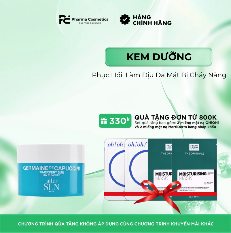 GERMAINE DE CAPUCCINI T SUN ICY PLEASURE - AFTER-SUN FACIAL REPAIR TREATMENT: Kem Dưỡng Sau Khi Đi Nắng Giúp Phục Hồi, Làm Dịu Da Mặt Bị Cháy Nắng