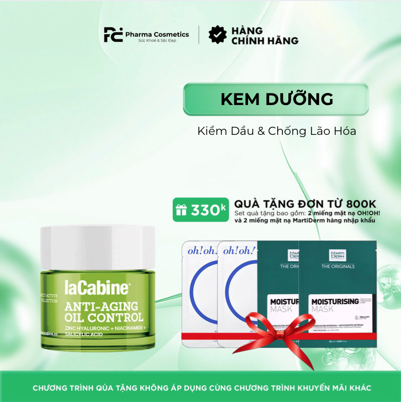 LA CABINE ANTI-AGING OIL CONTROL CREAM - Kem Dưỡng Kiềm Dầu & Chống Lão Hóa