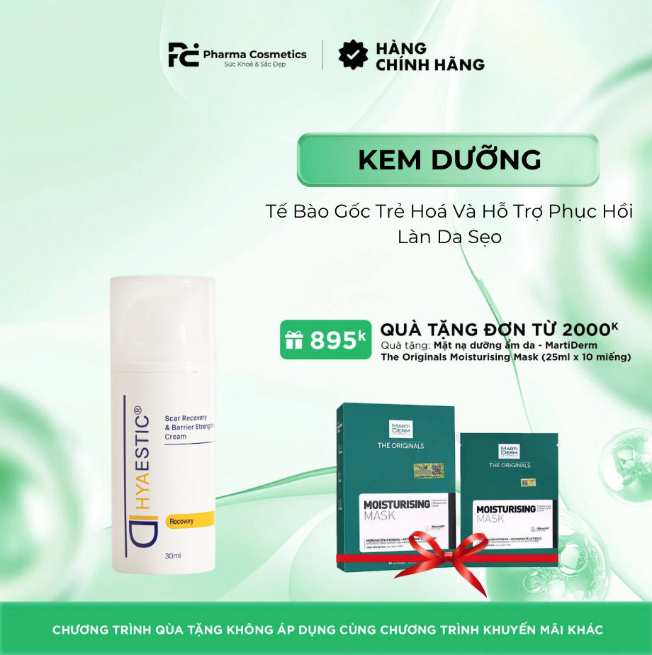 HYAESTIC SCAR RECOVERY & BARRIER STRENGTHEN CREAM - Tế Bào Gốc Trẻ Hoá Và Hỗ Trợ Phục Hồi Làn Da Sẹo
