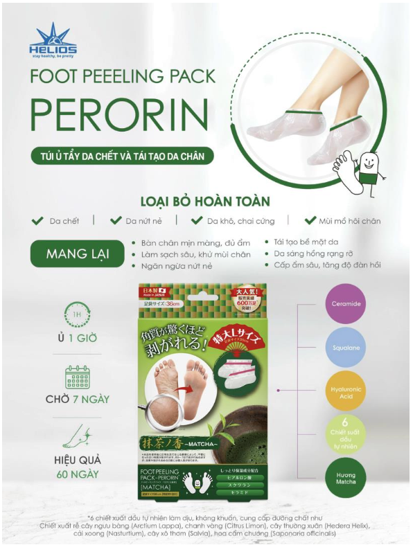 FOOT PEELING PACK PERORIN: Tái Tạo Làn Da Chân Mịn Màng & Khỏe Mạnh
