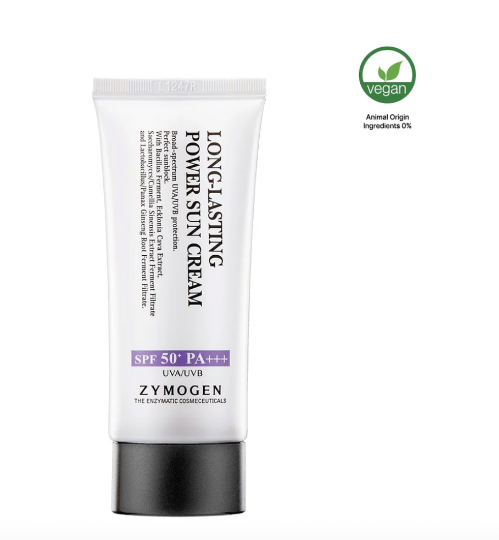ZYMOGEN Long-Lasting Power Sun Cream SPF50+ PA+++: Kem Chống Nắng Kiềm Dầu, Bảo Vệ Da Phổ Rộng Suốt Ngày Dài