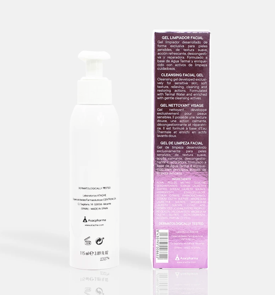 Atache Soft Derm Sensitive Cleanser: Gel Rửa Mặt Dịu Nhẹ Cho Da Nhạy Cảm & Da Kích Ứng