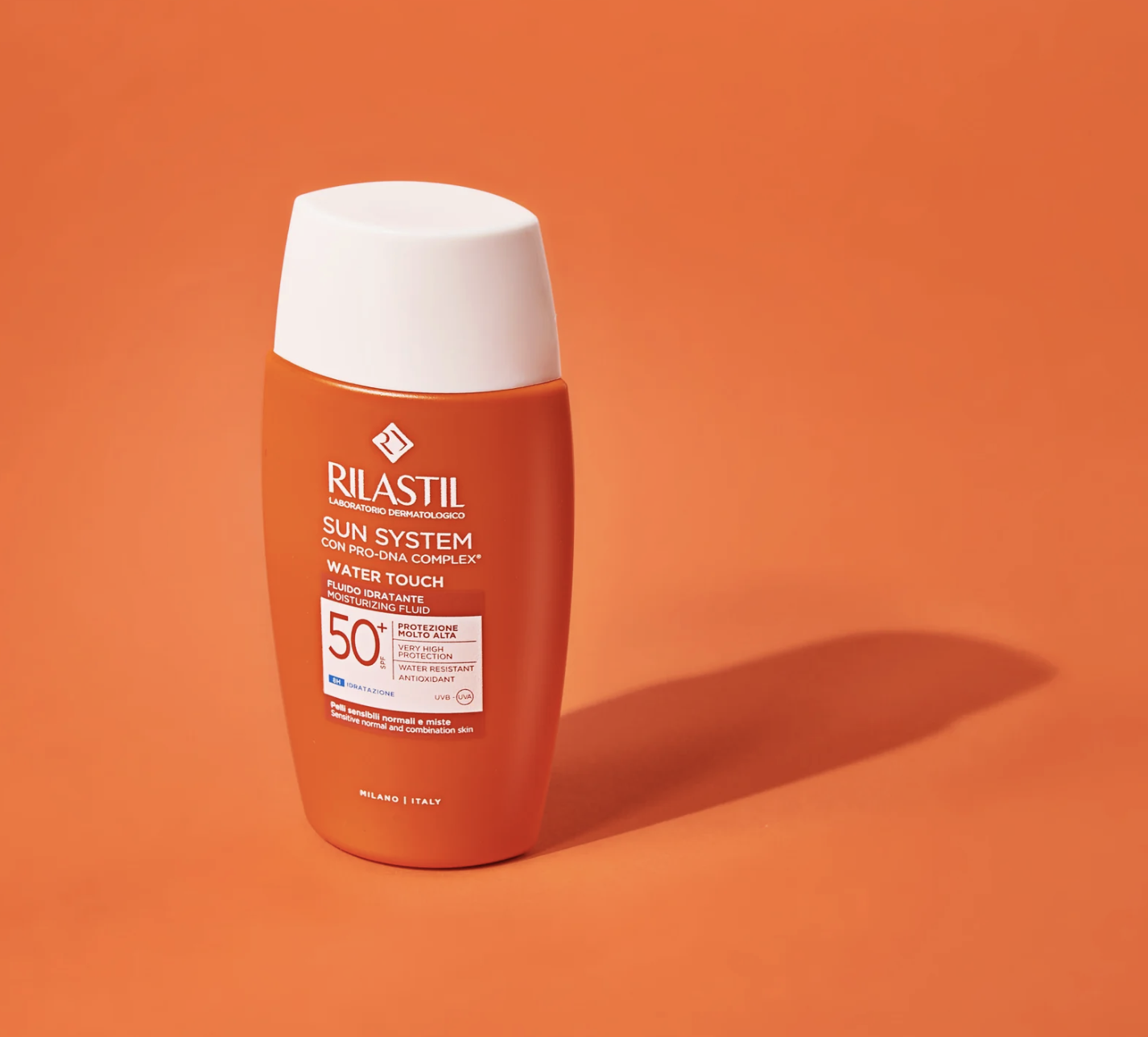 RILASTIL SUN SYSTEM WATER TOUCH FLUIDO SPF 50+: Kem Chống Nắng Kiềm Dầu, Cấp Ẩm 8H & Hiệu Ứng Soft-Focus