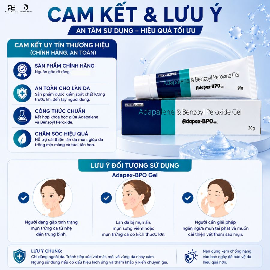 Adapex-BPO Gel: Giải Pháp "Diệt Mụn" Chuyên Sâu Với Adapalene & Benzoyl Peroxide