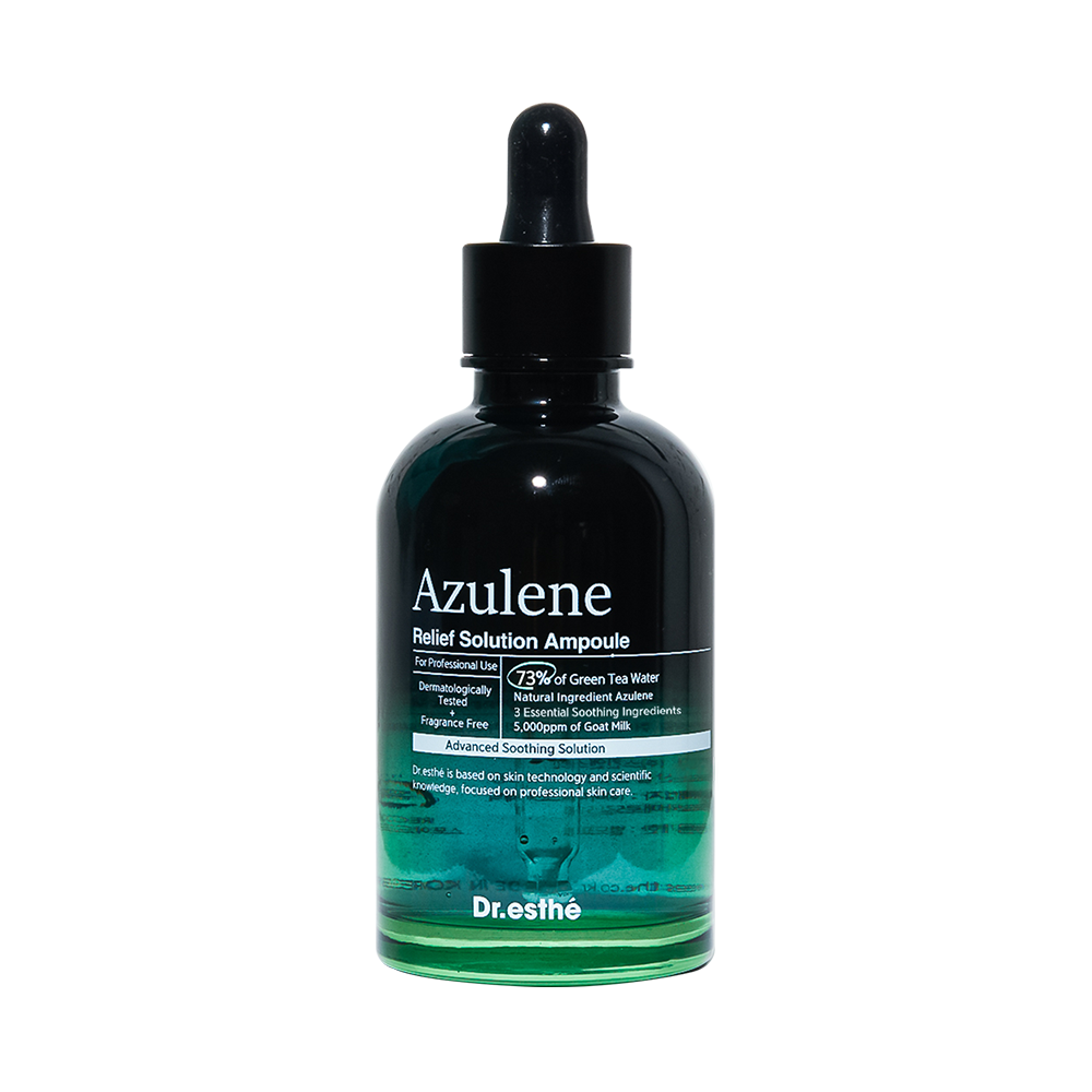 DR.ESTHE AZULENE RELIEF SOLUTION AMPOULE: Tinh Chất Làm Dịu & Kháng Viêm, Phục Hồi Da Mụn, Nhạy Cảm