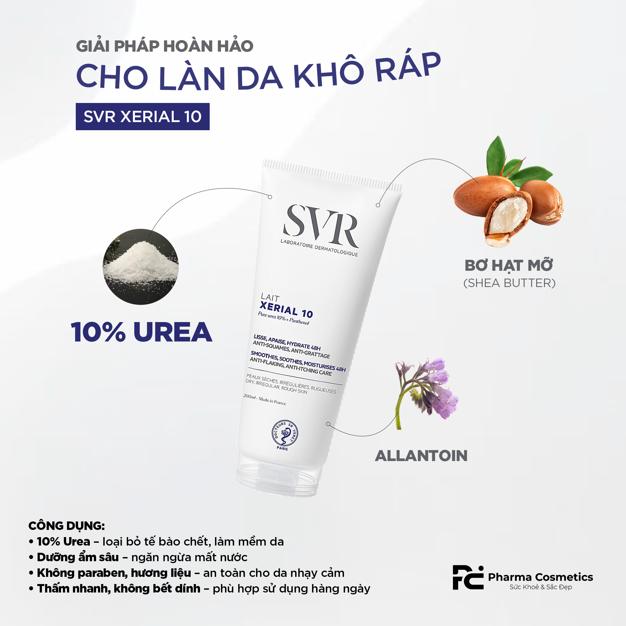 SVR Xerial 10 Lait: Sữa Dưỡng Thể Cấp Ẩm 48H Và Làm Mịn Da Bong Tróc