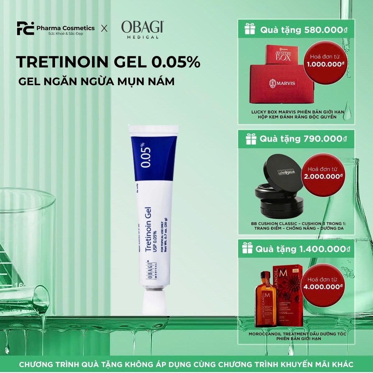 TRETINOIN GEL 0.05% /GEL NGĂN NGỪA MỤN NÁM