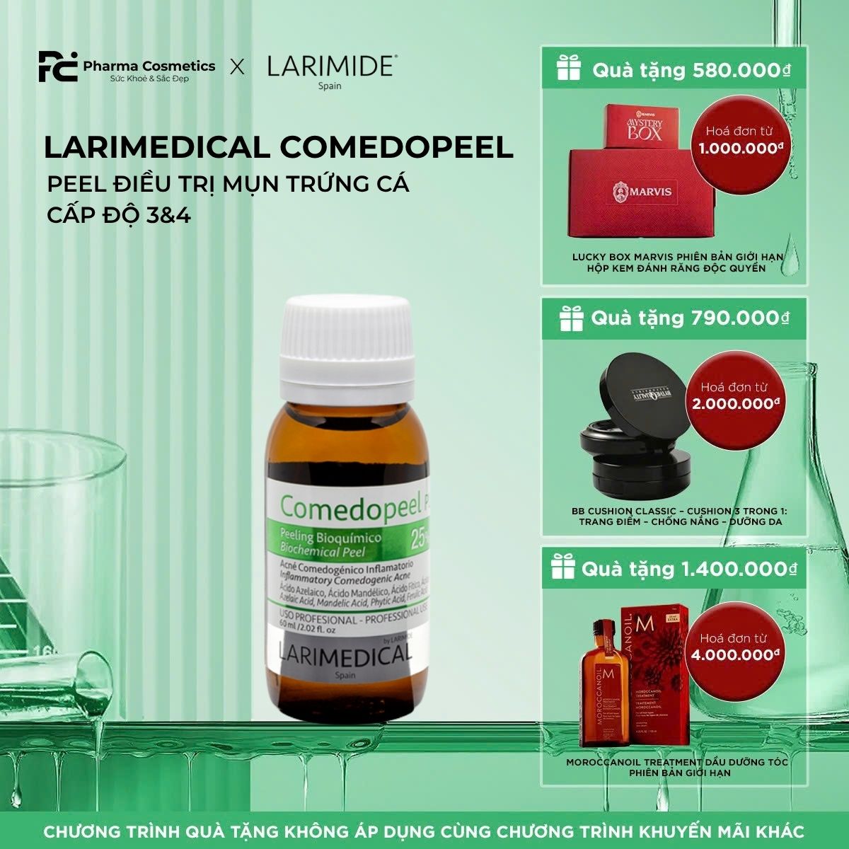 LARIMEDICAL COMEDOPEEL PLUS 25% / PEEL ĐIỀU TRỊ MỤN TRỨNG CÁ CẤP ĐỘ 3&4 