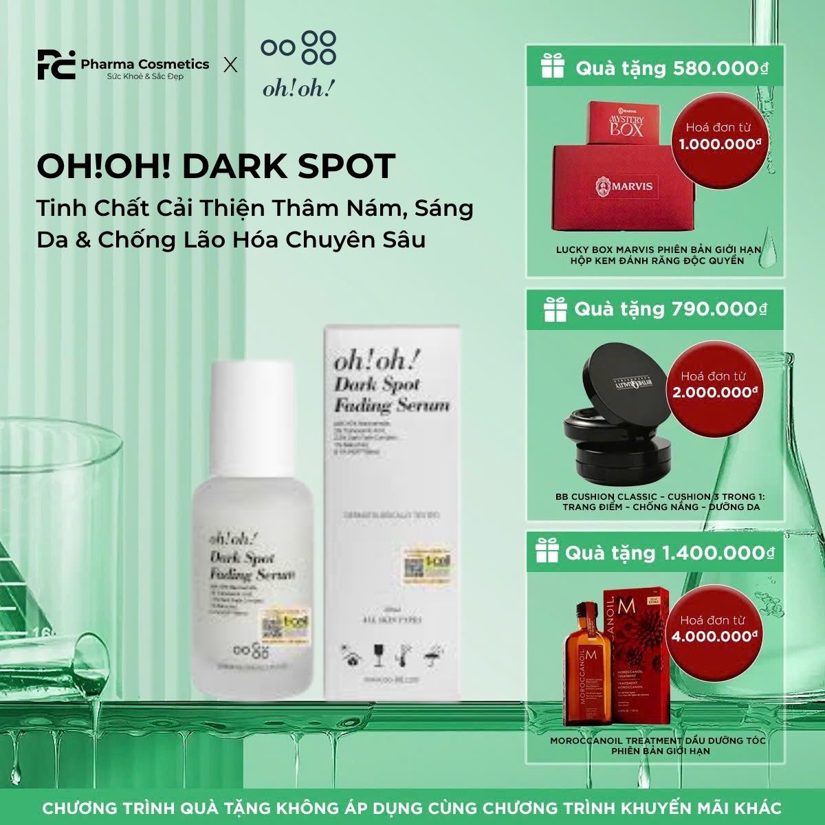 OH!OH! DARK SPOT FADING SERUM: Tinh Chất Cải Thiện Thâm Nám, Sáng Da & Chống Lão Hóa Chuyên Sâu