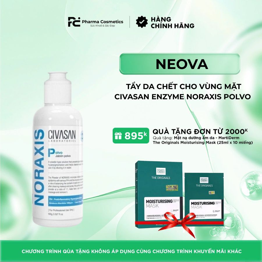 CIVASAN ENZYME NORAXIS POLVO 100G/ TẨY DA CHẾT CHO VÙNG MẶT CIVASAN ENZYME NORAXIS POLVO 100G