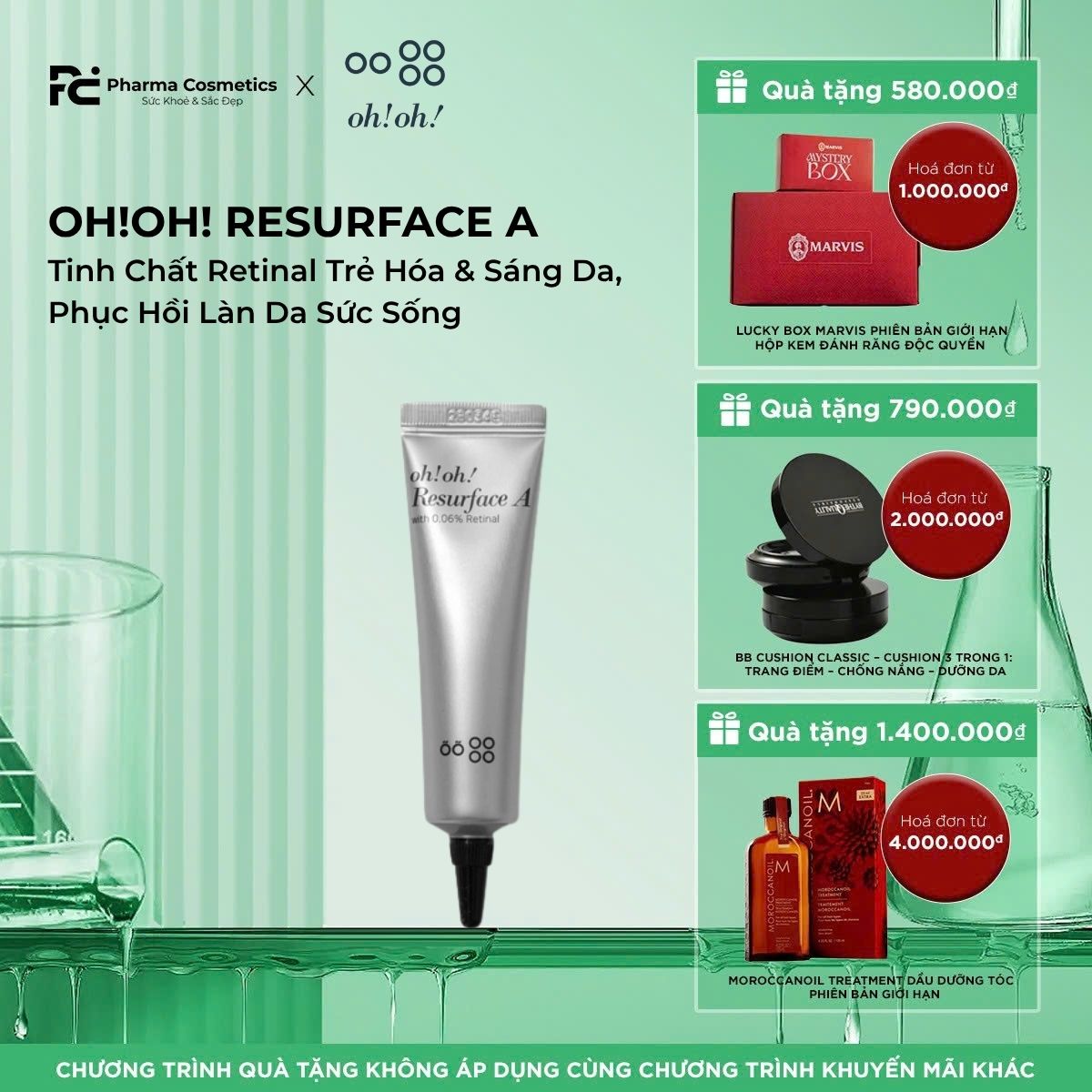 OH!OH! RESURFACE A: Tinh Chất Retinal Trẻ Hóa & Sáng Da, Phục Hồi Làn Da Sức Sống