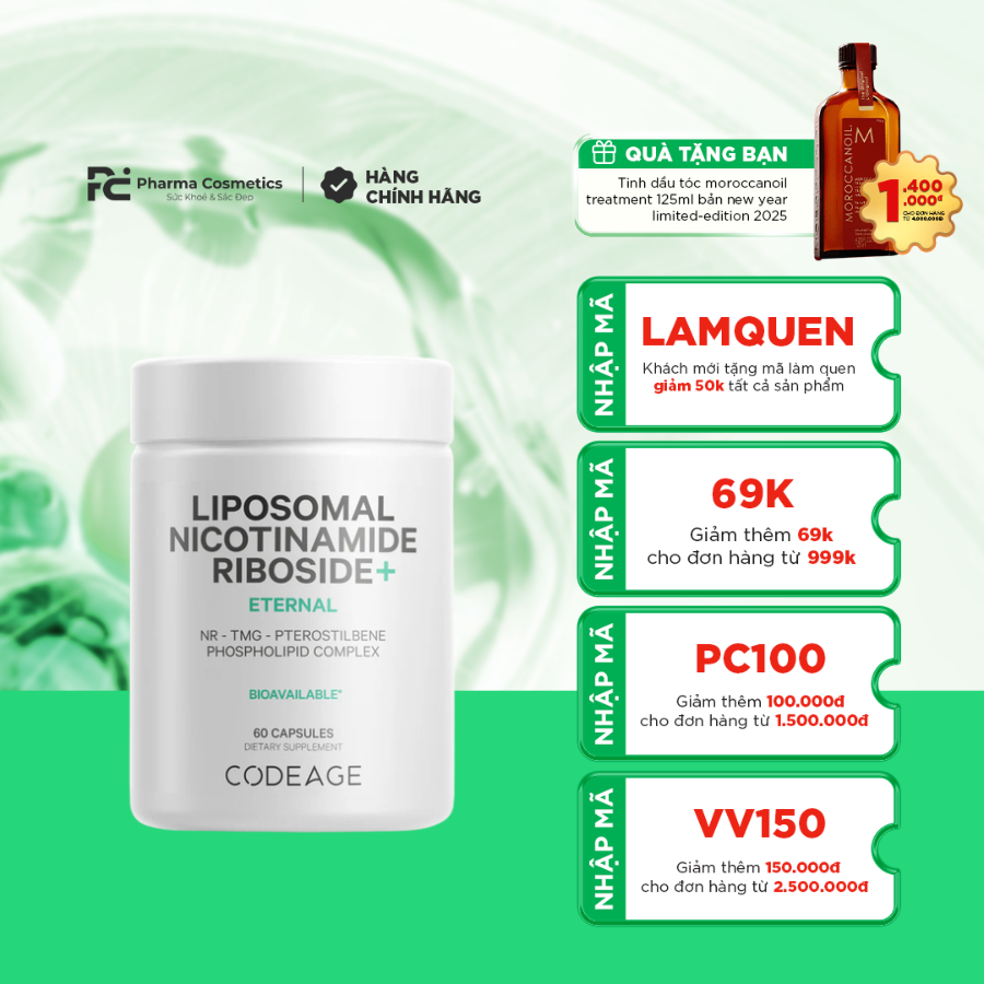 CODEAGE LIPOSOMAL NR+ / VIÊN UỐNG NGĂN NGỪA LÃO HÓA