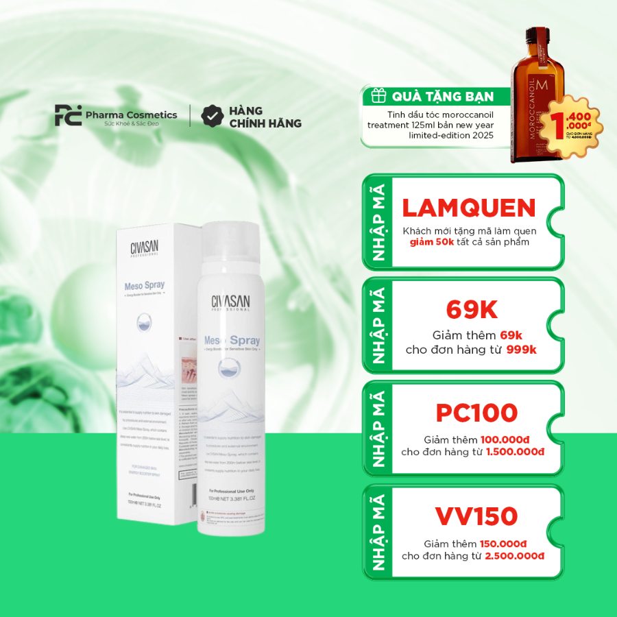 CIVASAN MESO SPRAY 100ML/ XỊT KHOÁNG CIVASAN MESO SPRAY 100ML