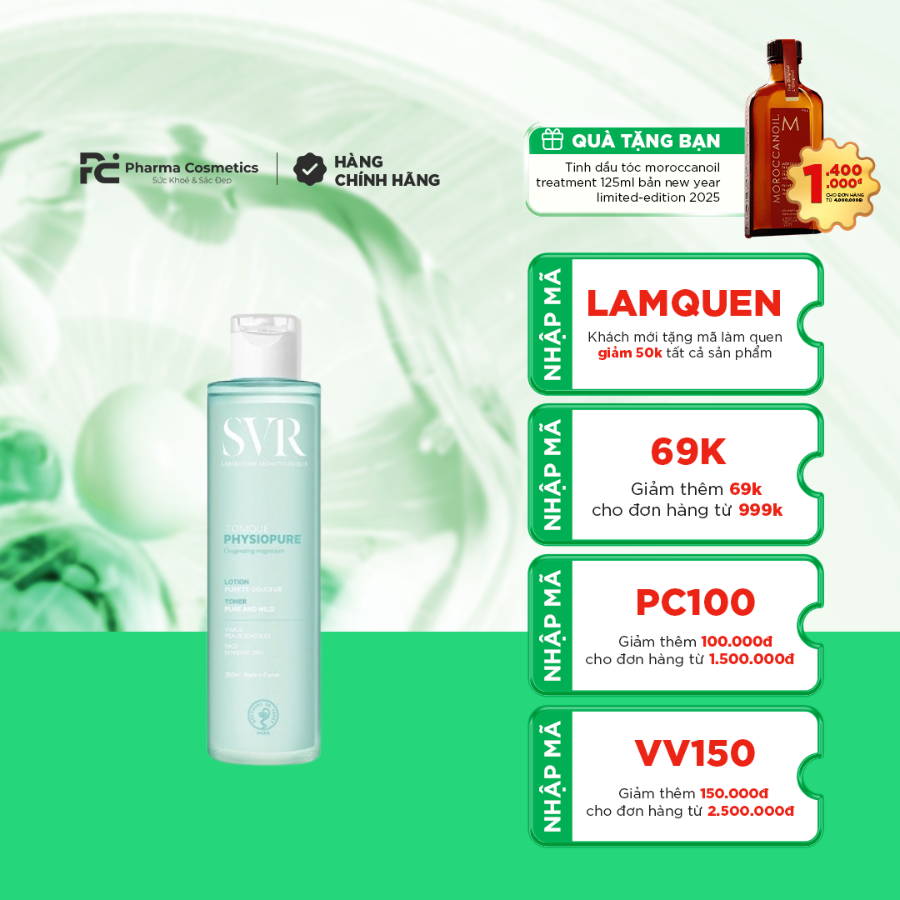 SVR PHYSIOPURE TONIQUE (200ML)/ NƯỚC CÂN BẰNG DÀNH CHO DA NHẠY CẢM SVR PHYSIOPURE TONIQUE (200ML)