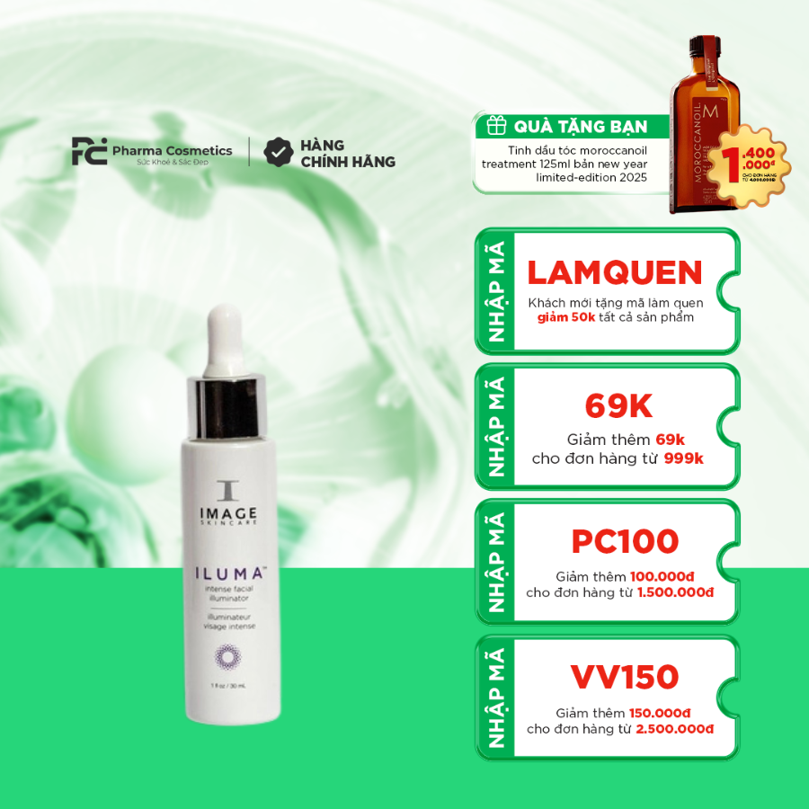 ILUMA® INTENSE FACIAL ILLUMINATOR / SERUM MỜ THÂM NÁM, SÁNG DA, GIẢM MAO MẠCH MÁU