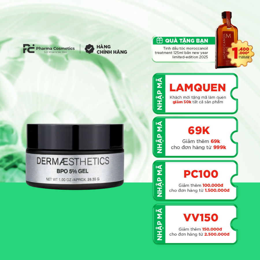 DBH BPO 5% GEL / GEL ĐIỀU TRỊ MỤN TRỨNG CÁ