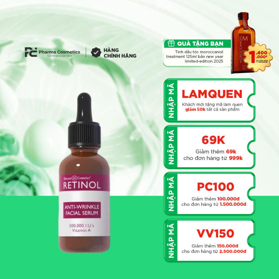 HCPHARMACY ANTI-WRINKLE CIAL SERUM / SERUM HỖ TRỢ SẢN SINH COLAGEN ĐỂ TĂNG ĐỘ SĂN CHẮC, LÀM CHẬM QUÁ TRÌNH LÃO HOÁ 
