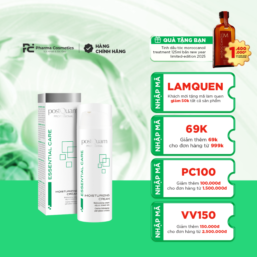 POSTQUAM BALANCING CREAM / KEM DƯỠNG LÀM GIẢM MỤN, THÔNG THOÁNG LỖ CHÂN LÔNG & LOẠI BÒ DẦU CHO DA