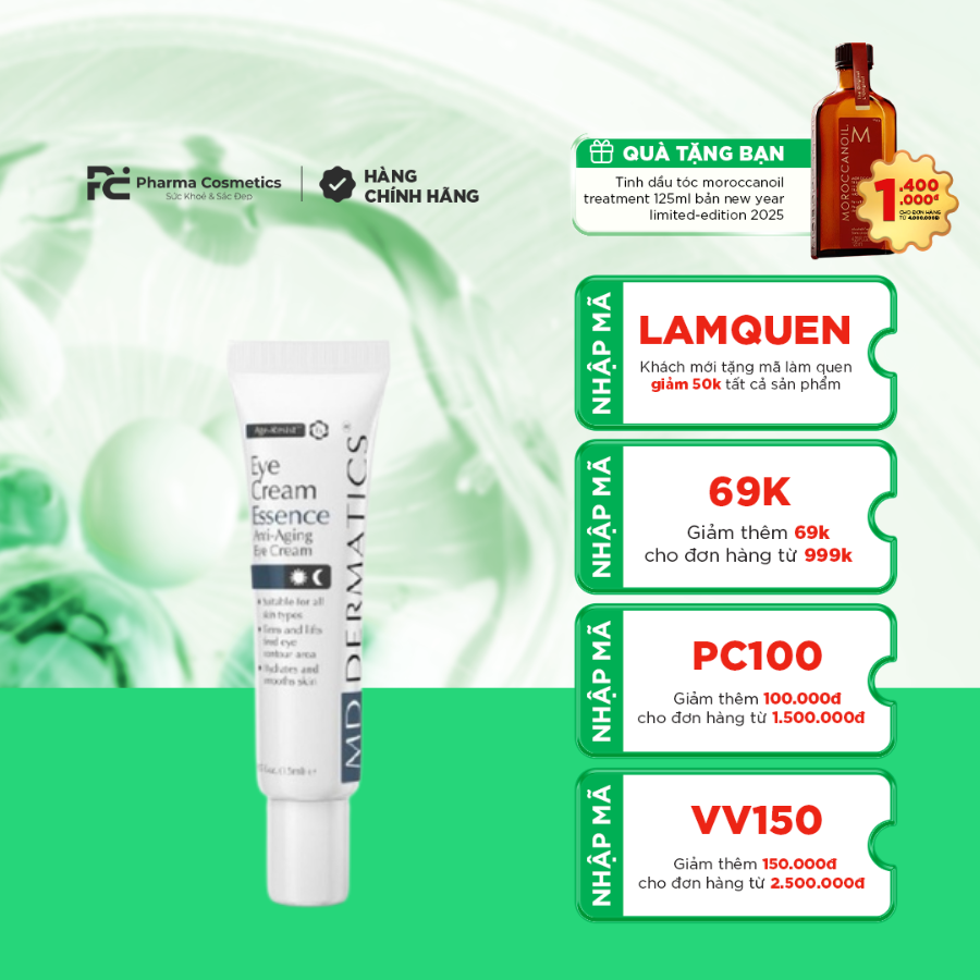 MD DERMATICS EYE CREAM ESSENCE/ KEM CHỐNG LÃO HÓA VÙNG MẮT MD DERMATICS EYE CREAM ESSENCE