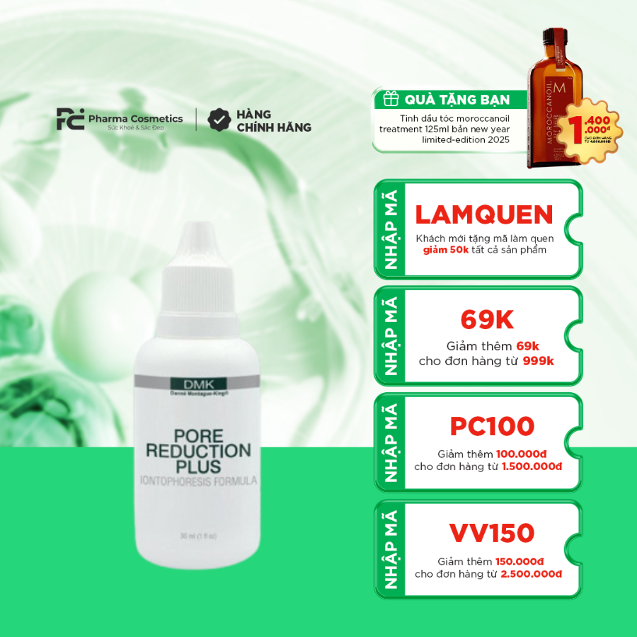 DMK PORE REDUCTION PLUS: Dung Dịch Thu Nhỏ Lỗ Chân Lông, Giảm Viêm & Dịu Da