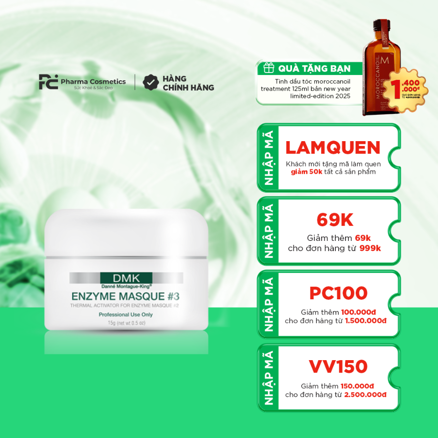 DMK ENZYME MASQUE #3 / MẶT NẠ TĂNG CƯỜNG HIỆU QUẢ CỦA ENZYME 2 TRONG TRỊ LIỆU NÂNG CƠ 