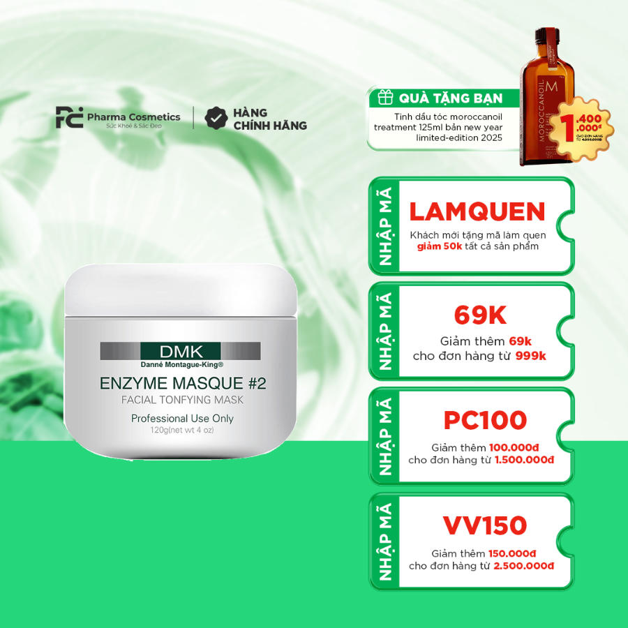 DMK ENZYME MASQUE #2 / MẶT NẠ SĂN CHẮC THON GỌN CƠ MẶT, CẢI THIỆN RÕ RỆT NẾP NHĂN, GIÚP DA MỊN MÀNG 