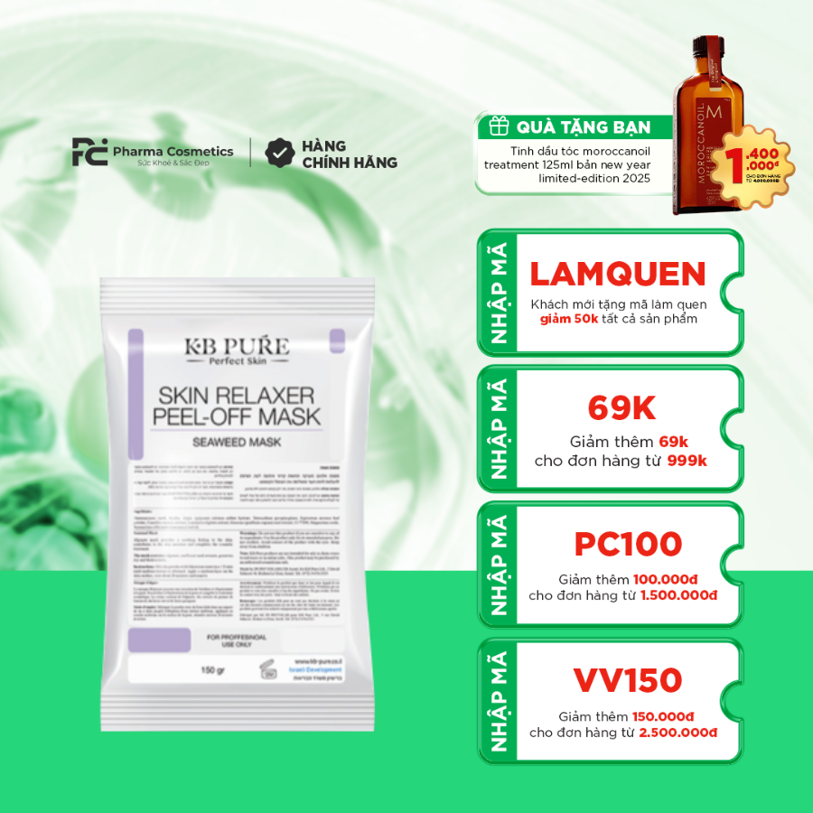KB PURE SKIN RELAXER PEEL OFF MASK: Mặt Nạ Trà Xanh Giúp Làm Dịu & Thanh Lọc Da