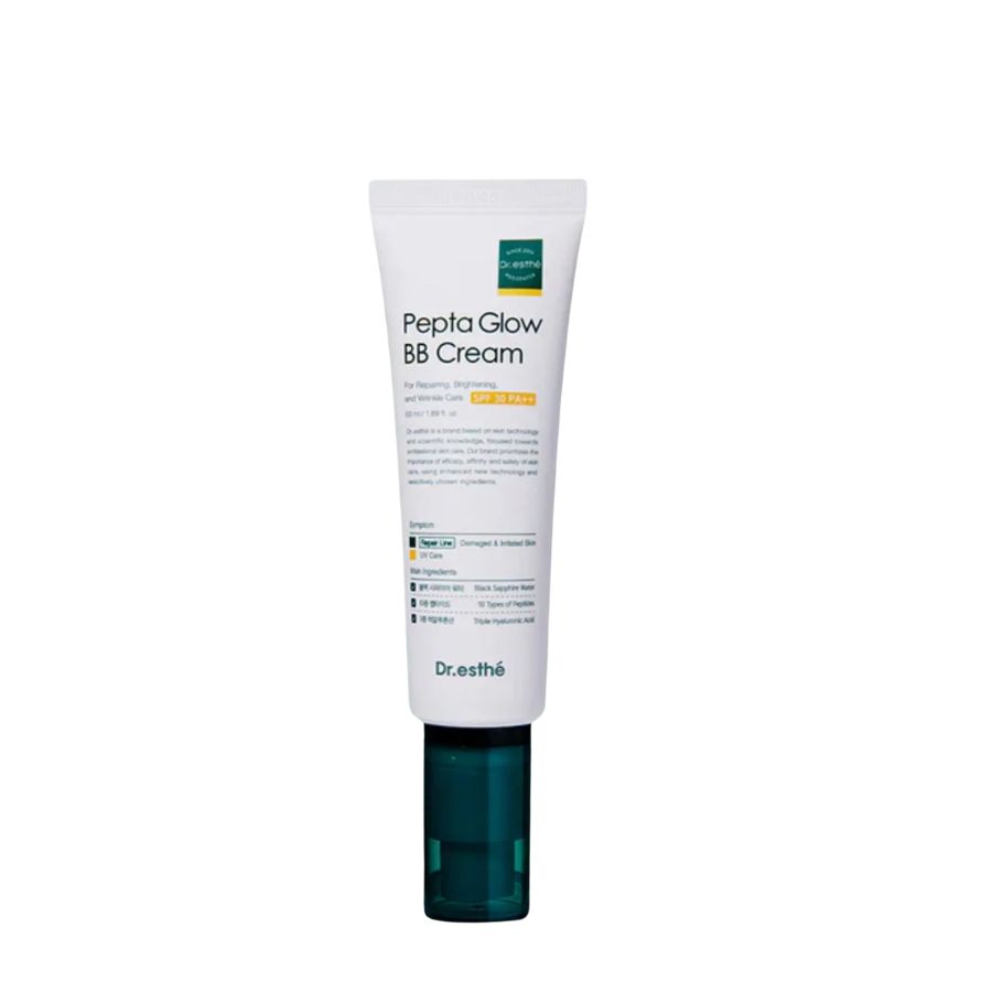 DR.ESTHE PEPTA GLOW BB CREAM: Kem Chống Nắng BB Peptide - Che Phủ Mỏng Nhẹ & Phục Hồi Da Sau Trị Liệu