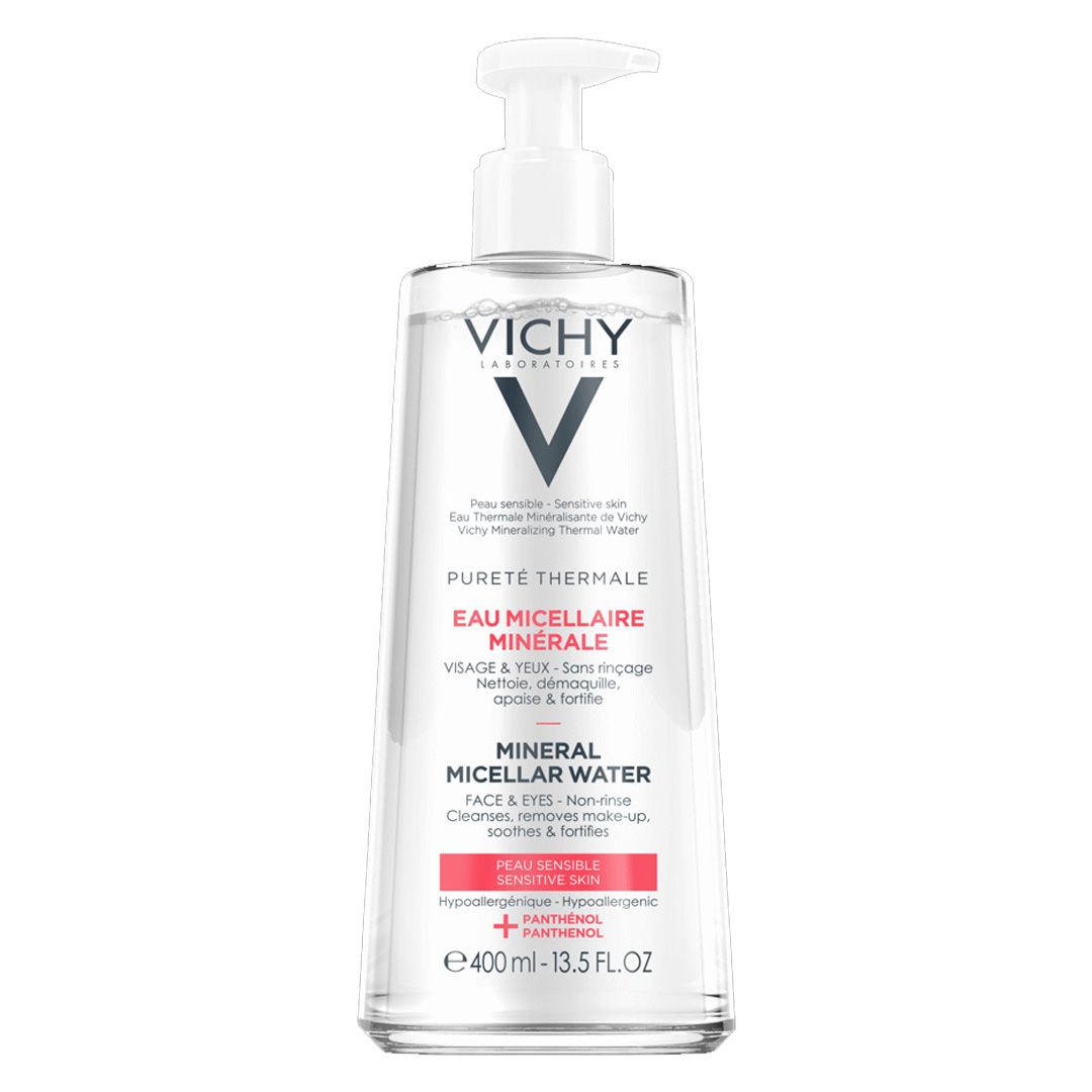 VICHY PURETE THERMALE MINERAL MICELLAR WATER SENSITIVE SKIN / NƯỚC TẨY TRANG GIÀU KHOÁNG CHẤT CHO DA NHẠY CẢM GIÚP LÀM SẠCH SÂU VÀ DỊU DA ( 400ML)