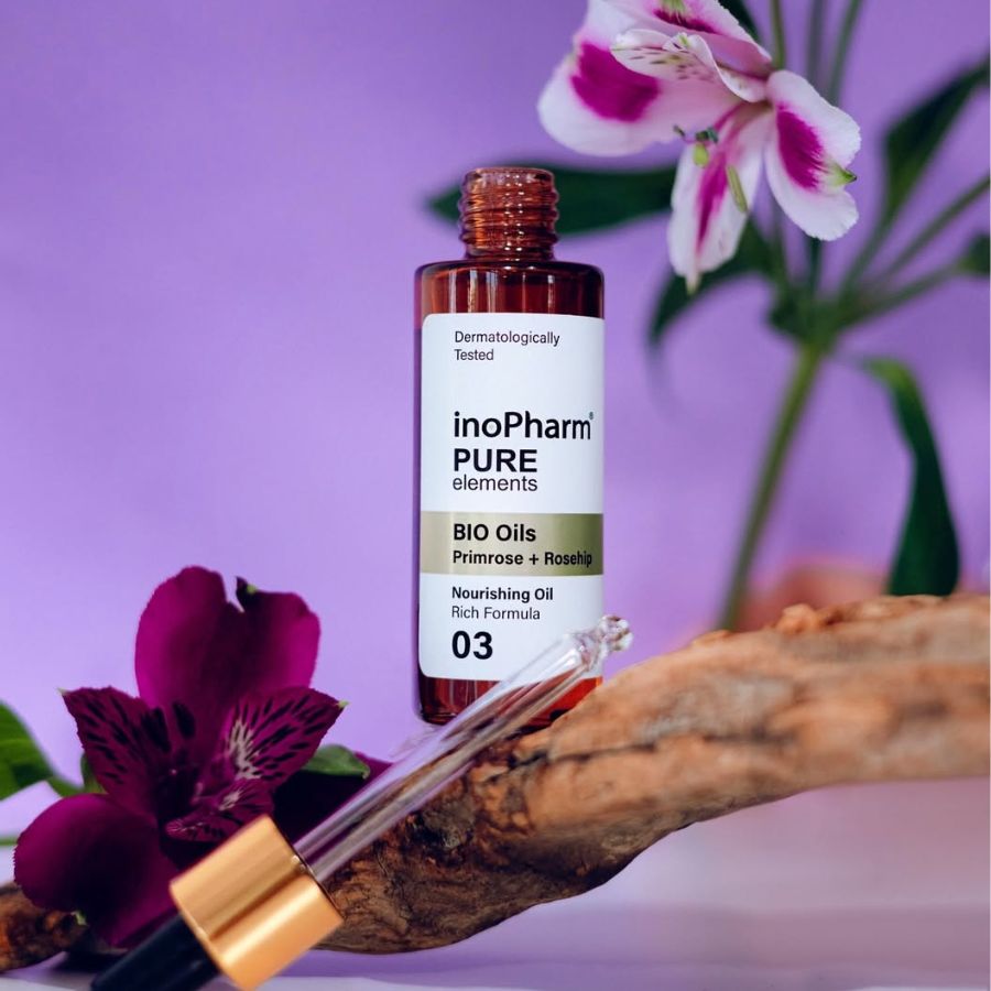 INOPHARM BIO OILS PRIMROSE & ROSEHIP: Tinh Dầu Dưỡng Ẩm & Săn Chắc - Cho Làn Da Mềm Mại, Trẻ Trung