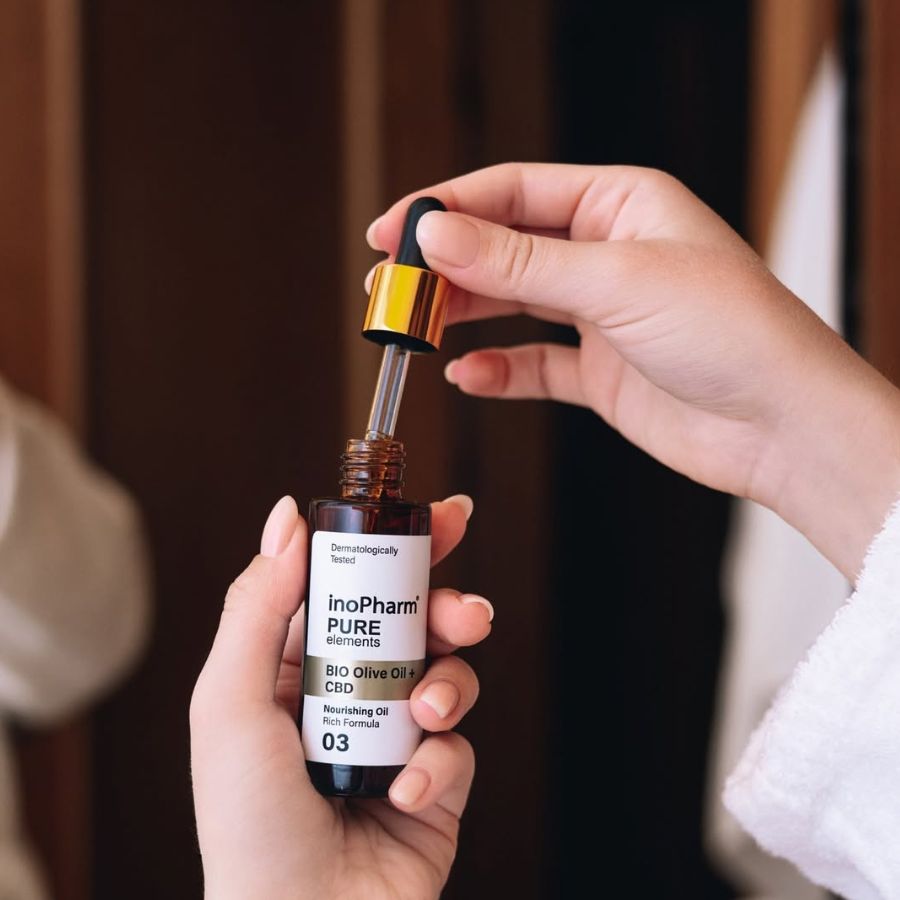 INOPHARM CBD + BIO OLIVE OIL: Tinh Dầu Làm Dịu, Dưỡng Ẩm & Trẻ Hóa Chuyên Sâu