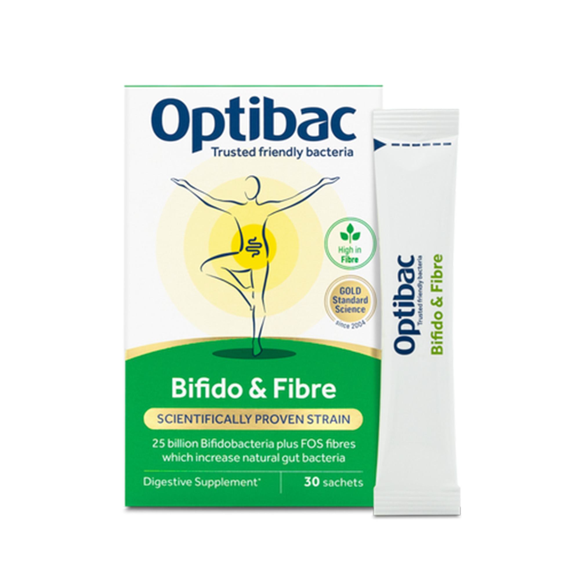 Optibac Bifido & Fibre – Men Vi Sinh Bổ Sung Lợi Khuẩn & Chất Xơ Tự Nhiên Giảm Táo Bón