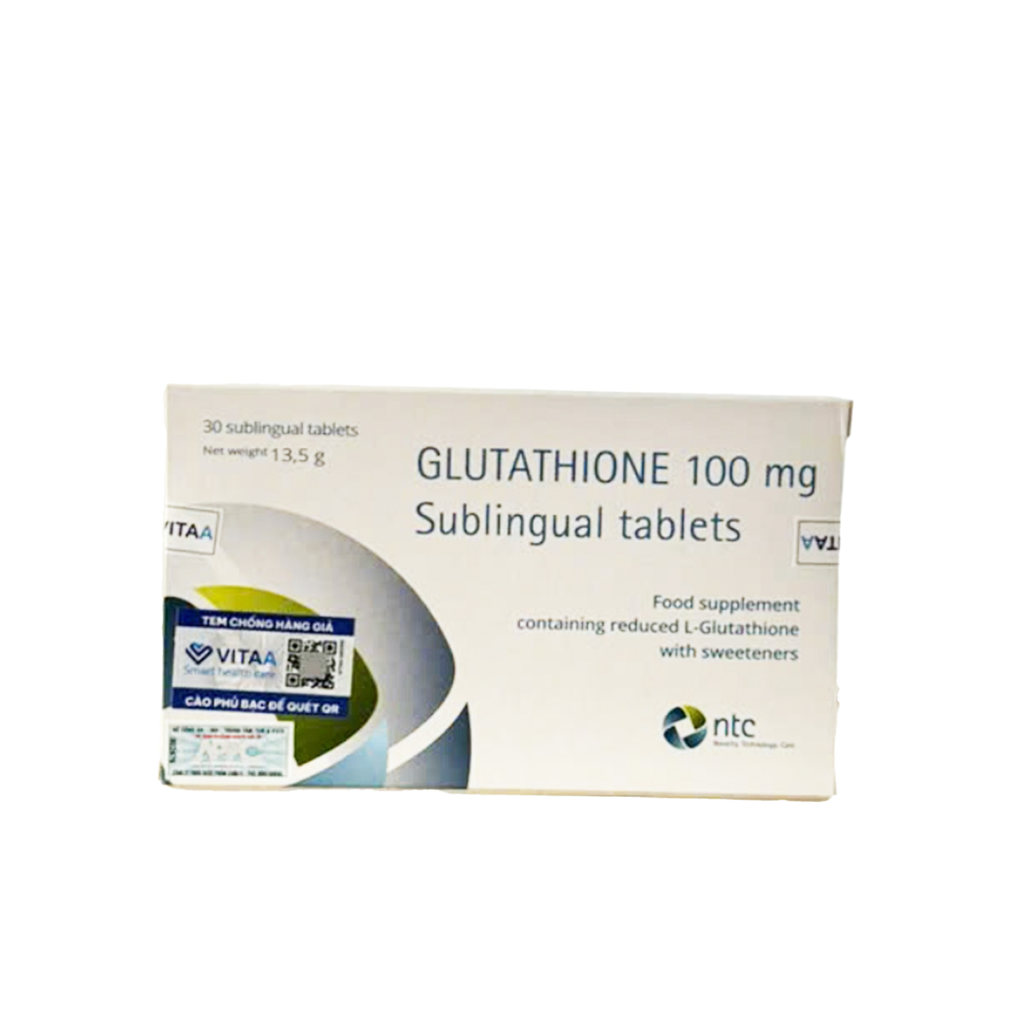 GLUTATHIONE 100MG SUBLINGUAL TABLETS / VIÊN NGẬM CHỐNG OXY HÓA, TRẺ HÓA, TRẮNG DA