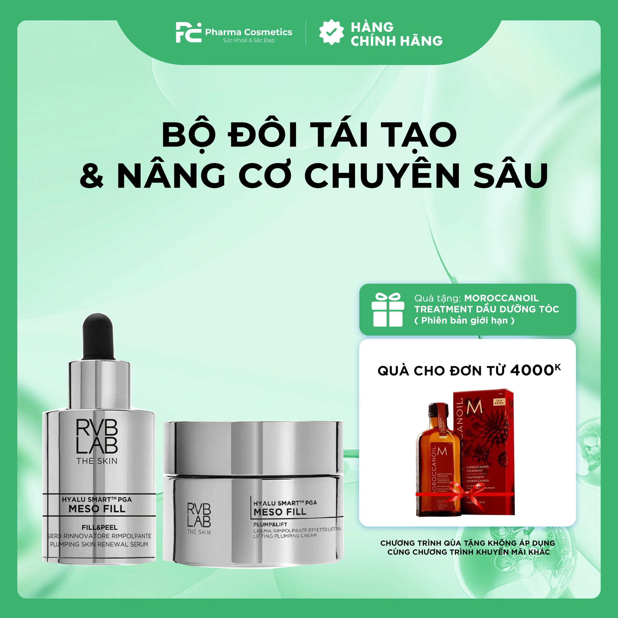 RVB LAB MESO FILL: Bộ Đôi Tái Tạo & Nâng Cơ Chuyên Sâu - Hiệu Ứng "Filler + Botox Like" Cho Làn Da Trẻ Hóa