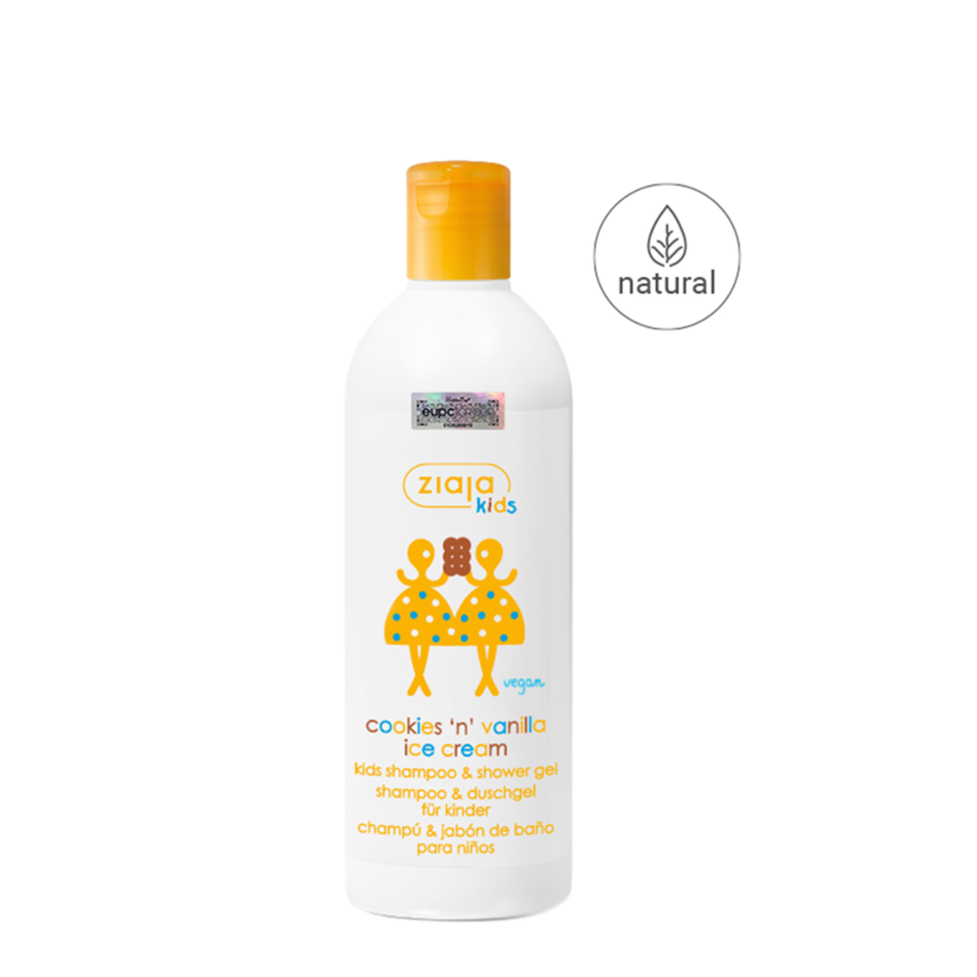 Ziaja Kids Kids Shampoo & Shower Gel Cookies 'n' Vanilla Ice Cream 400ml – Sữa Tắm Gội 2in1 Dịu Nhẹ Cho Bé Từ 3 Tuổi