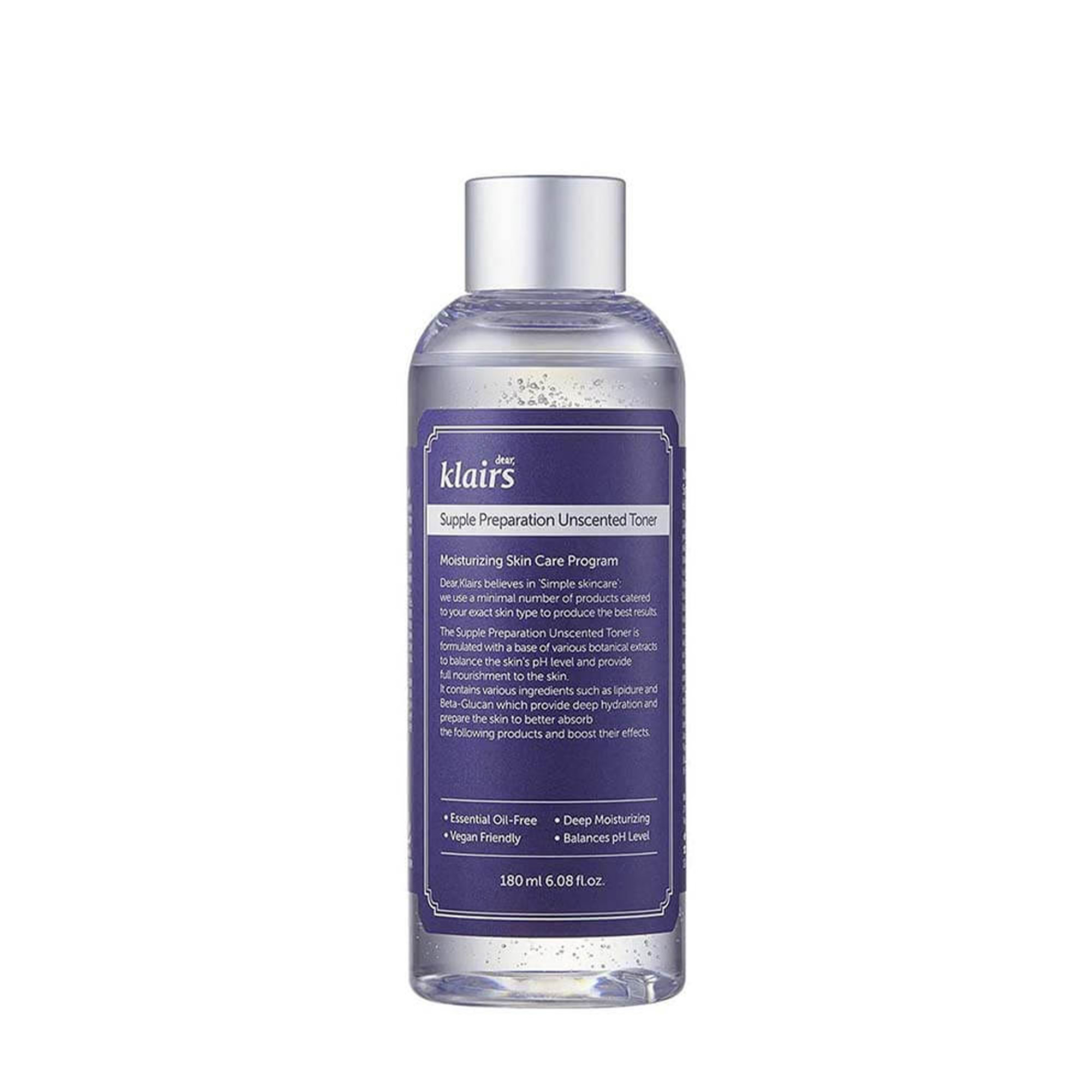 KLAIRS SUPPLE PREPARATION UNSCENTED TONER: Nước Hoa Hồng Không Mùi - Cấp Ẩm Sâu, Cân Bằng pH & Làm Dịu Da Nhạy Cảm