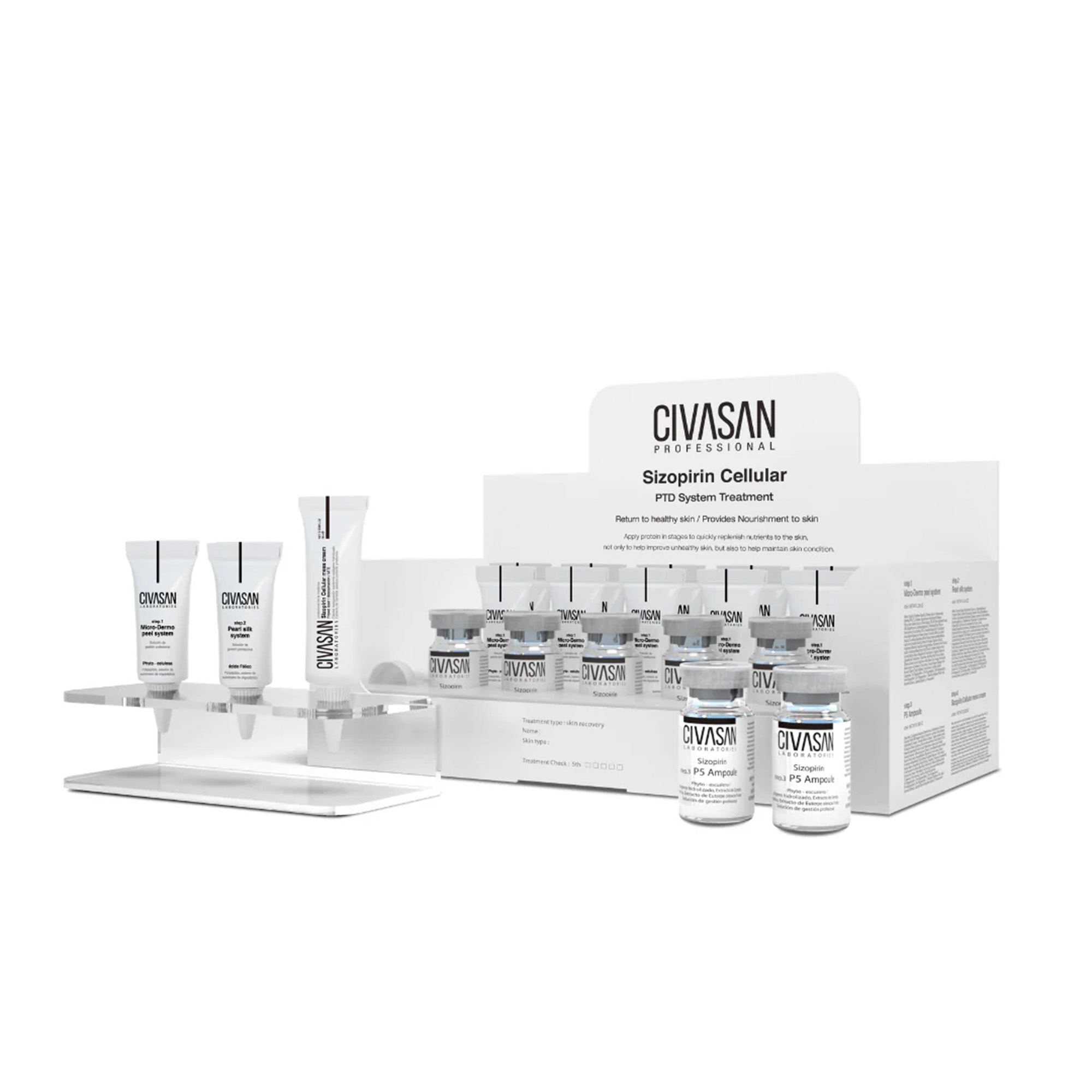 Civasan Sizopirin Cellular DNA Treatment Kit – Liệu Trình Phục Hồi Protein & Tái Tạo Cấu Trúc DNA Cho Da