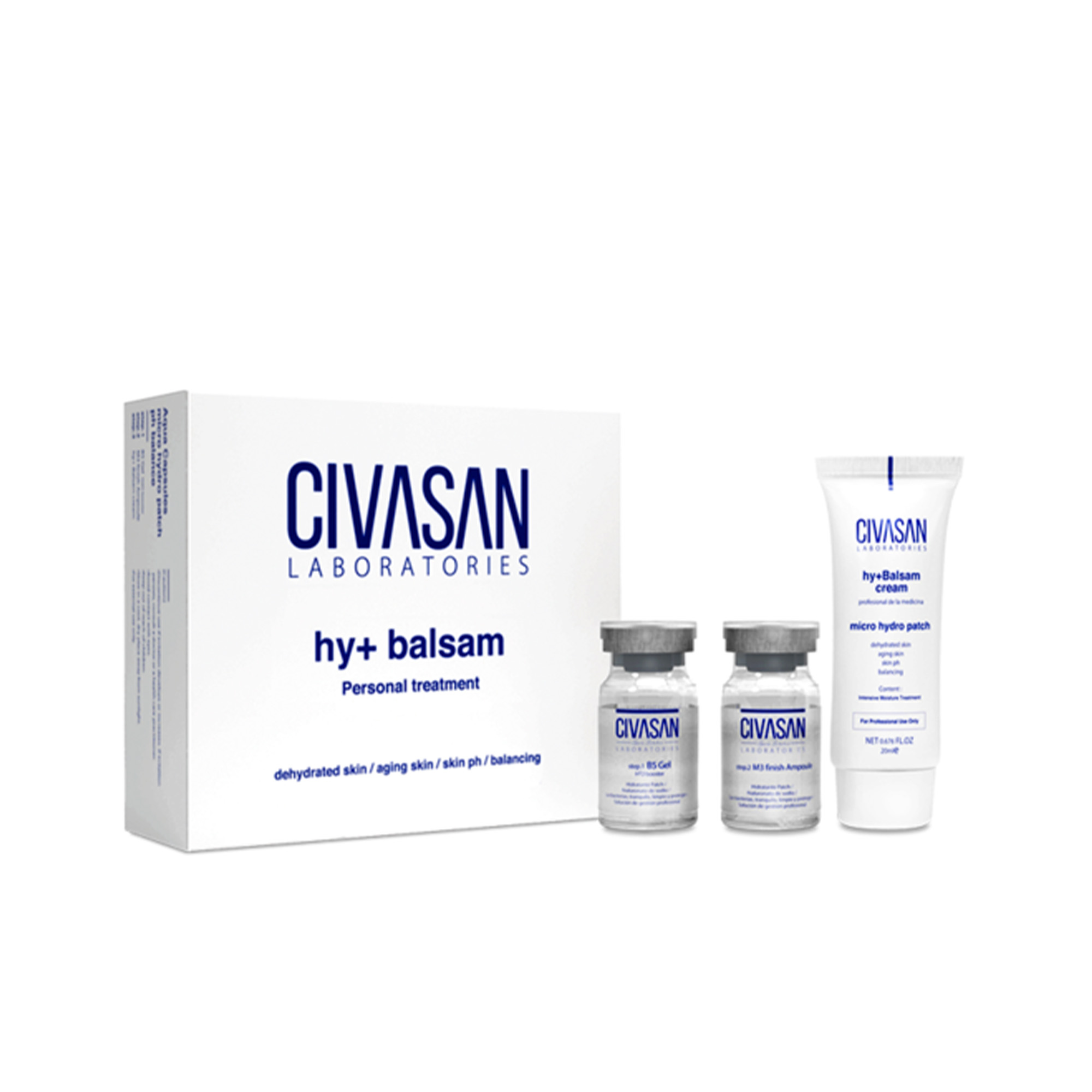 Civasan Hy+ Balsam Professional Treatment – Bộ Phục Hồi Da Chuyên Sâu Sau Lăn Kim & Laser