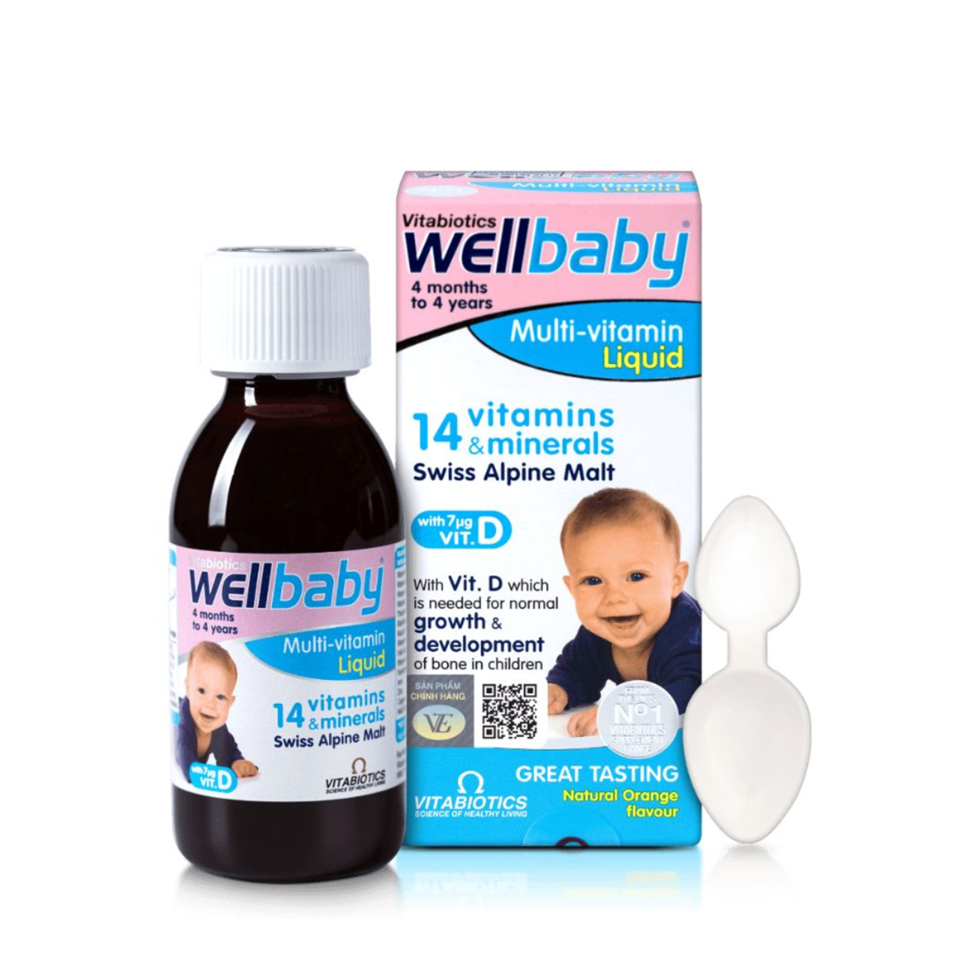 Wellbaby Multi-vitamin Liquid – Siro Vitamin Tổng Hợp Số 1 Anh Quốc Cho Bé Từ 6 Tháng Tuổi