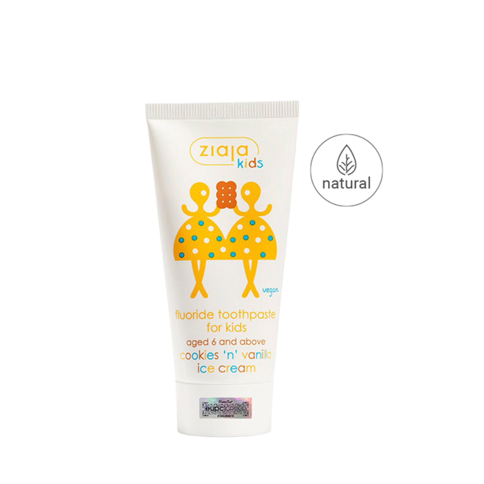 Ziaja Kids Fluoride Toothpaste For Kids Cookies 'n' Vanilla Ice Cream 50ml  – Kem Đánh Răng Bảo Vệ Răng Miệng Toàn Diện Cho Trẻ Từ 6 Tuổi