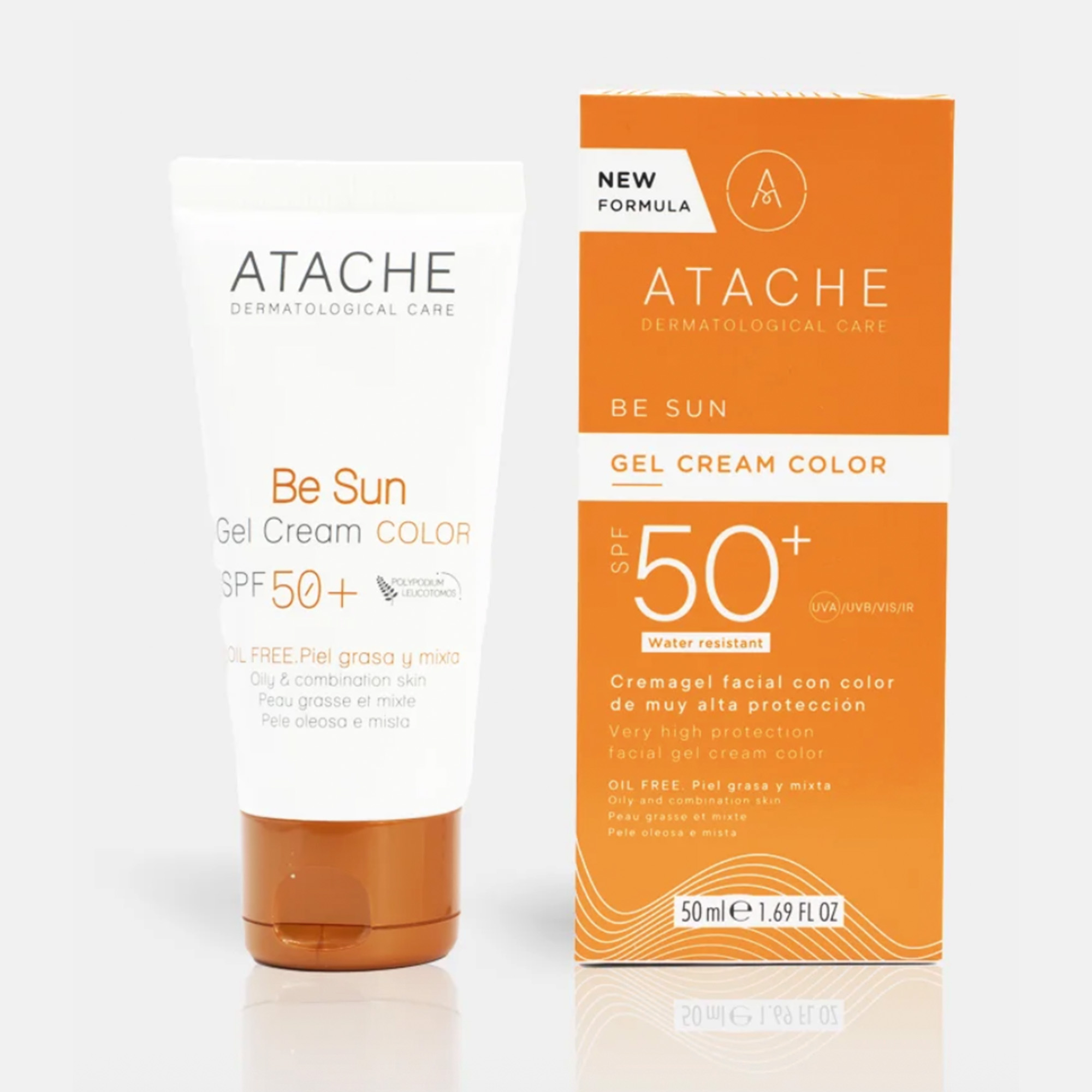 Atache BeSun Gel Cream Color SPF 50+: Kem Chống Nắng Kiềm Dầu, Kháng Khuẩn & Hiệu Chỉnh Tông Da Toàn Diện